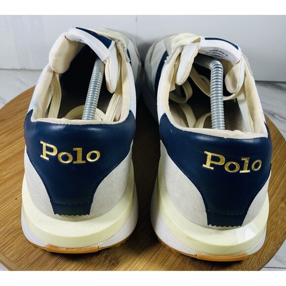 Polo Ralph Lauren Train 89 Sneakers Men White Navy Suede Running Shoes Size  12 main image 6